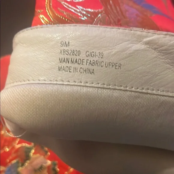 Red and Gold Stiletto Heeled Boots - Picture 8 of 9